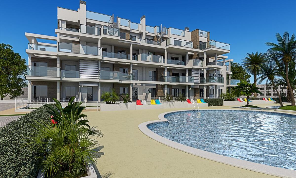 New build, 2 bedroom, 2 bathroom apartment in Dénia